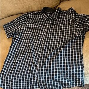 Banana Republic Navy and White Plaid Shirt